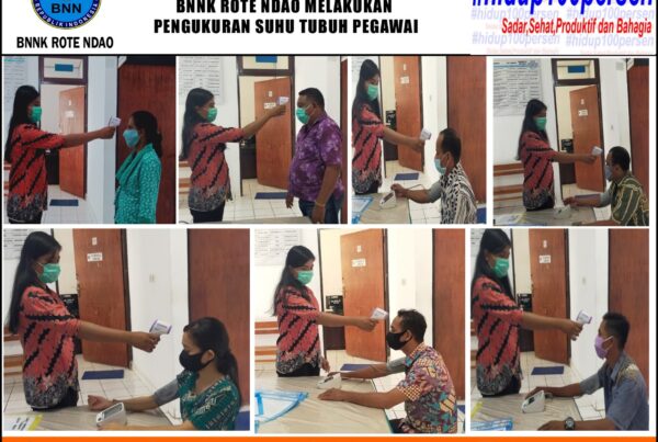 Deteksi Dini Penyebaran Virus Covid-19, BNNK Rote Ndao Melakukan Pengukuran Suhu Tubuh Pegawai Deteksi Dini Penyebaran Virus Covid-19, BNNK Rote Ndao Melakukan Pengukuran Suhu Tubuh Pegawai