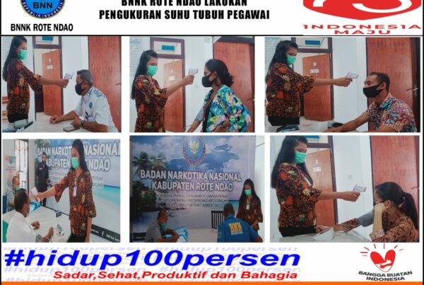 Deteksi Dini Penyebaran Virus Covid-19, BNNK Rote Ndao Melakukan Pengukuran Suhu Tubuh Pegawai Deteksi Dini Penyebaran Virus Covid-19, BNNK Rote Ndao Melakukan Pengukuran Suhu Tubuh Pegawai