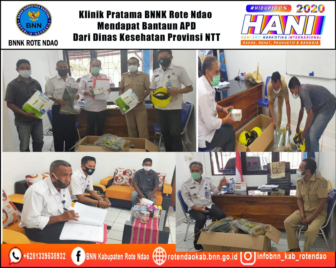 Penerimaan Bantuan Alat Pelindung Diri (APD) bagi Klinik Pratama BNNK Rote Ndao dari Dinkes Provinsi NTT Penerimaan Bantuan Alat Pelindung Diri (APD) bagi Klinik Pratama BNNK Rote Ndao dari Dinkes Provinsi NTT