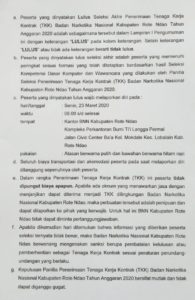 Pengumuman Tentang Hasil Seleksi Akhir Penerimaan Tenaga Kerja Kontrak (TKK) di Lingkungan Badan Narkotika Nasional Kabupaten Rote Ndao Tahun Anggaran 2020
