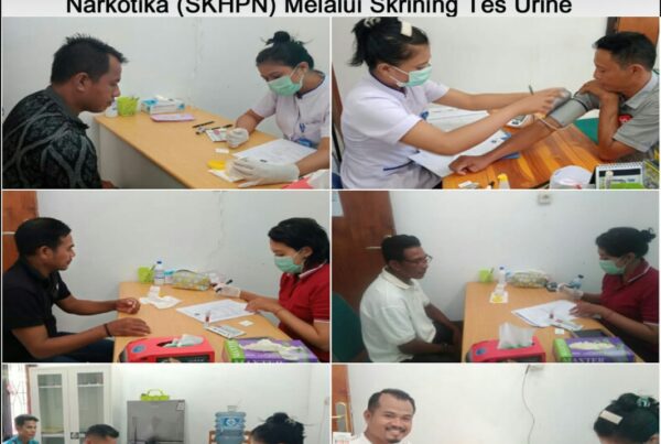 Pengurusan Surat Keterangan Hasil Pemeriksaan Narkotika (SKHPN) melalui Skrining Tes urine.