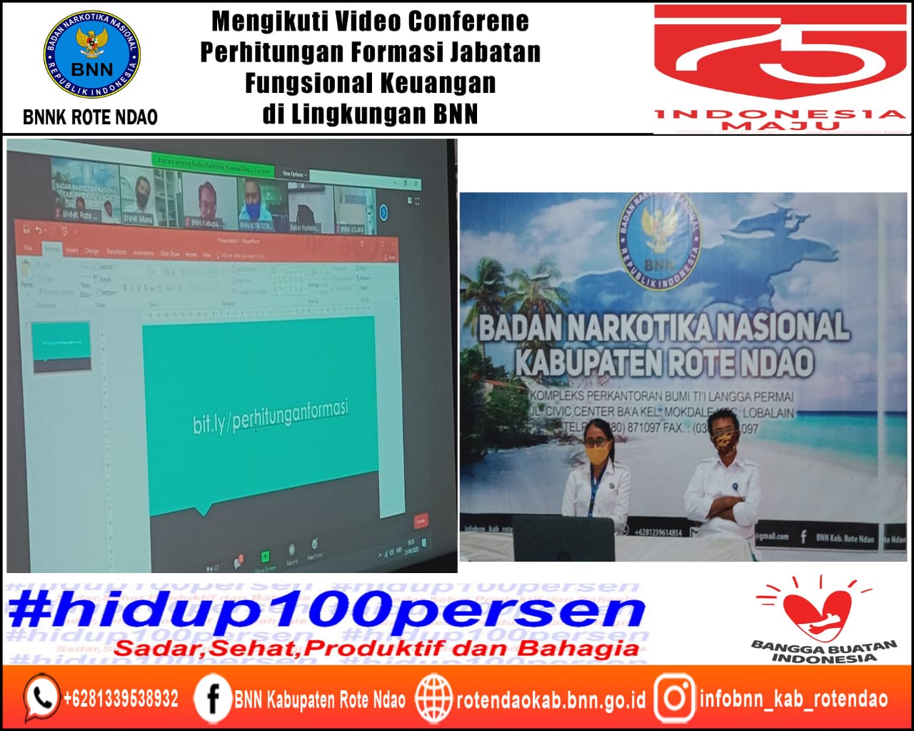 Mengikuti Video Conference Perhitungan Formasi Jabatan Fungsional Keuangan di Lingkungan BNN Mengikuti Video Conference Perhitungan Formasi Jabatan Fungsional Keuangan di Lingkungan BNN