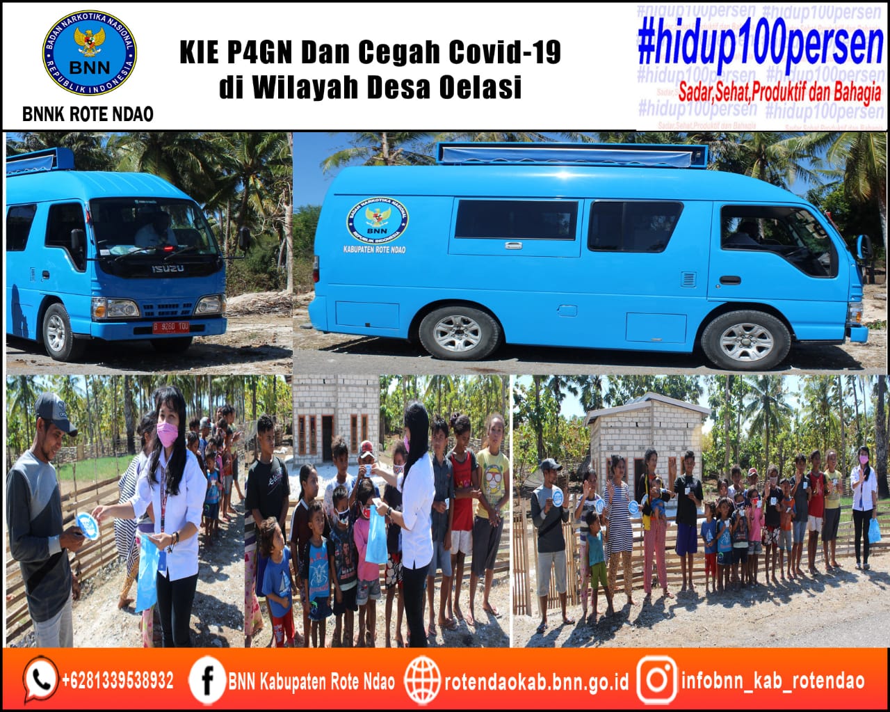 BNNK Rote Ndao Melakukan KIE P4GN dan Cegah Covid-19 di wilayah Desa Oelasi BNNK Rote Ndao Melakukan KIE P4GN dan Cegah Covid-19 di wilayah Desa Oelasi