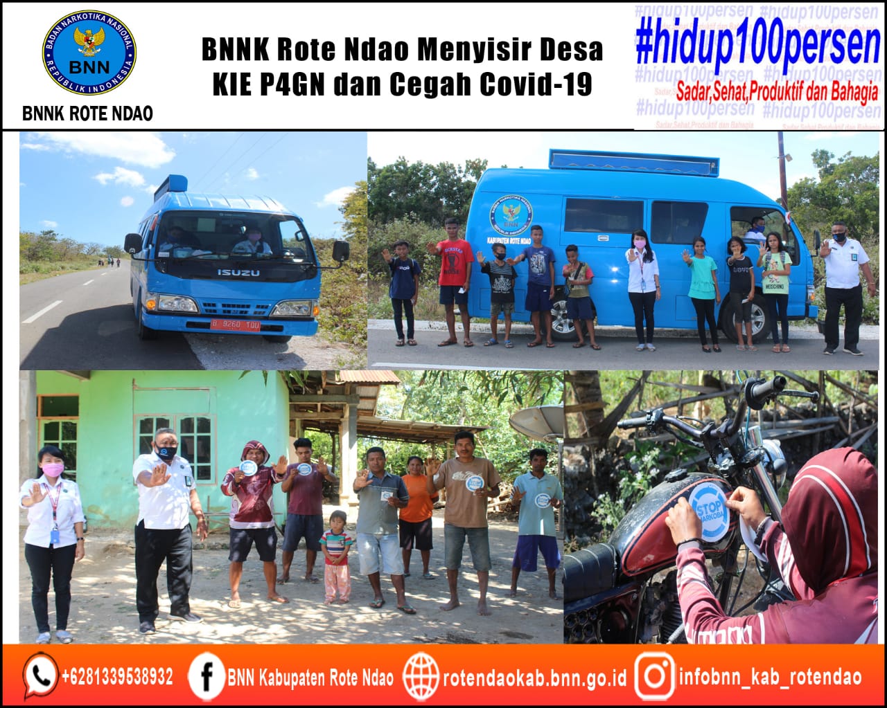 BNNK Rote Ndao Menyisir Desa KIE P4GN dan Cegah Covid-19 di wilayah Desa Oeteas BNNK Rote Ndao Menyisir Desa KIE P4GN dan Cegah Covid-19 di wilayah Desa Oeteas