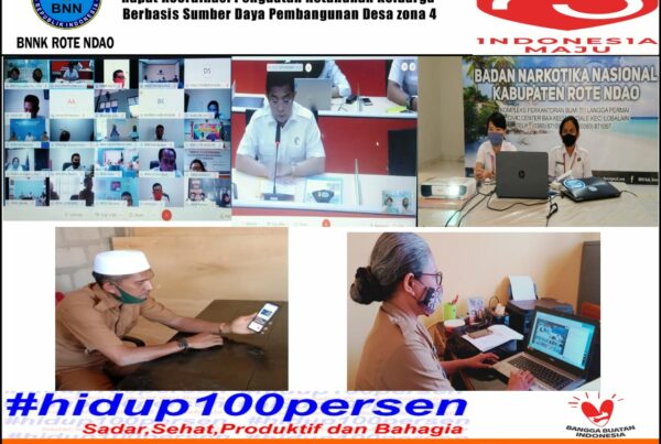 Mengikuti Kegiatan Video Conference Rapat Koordinasi Penguatan Ketahanan Keluarga Berbasis Sumber Daya Pembangunan Desa Zona 4
