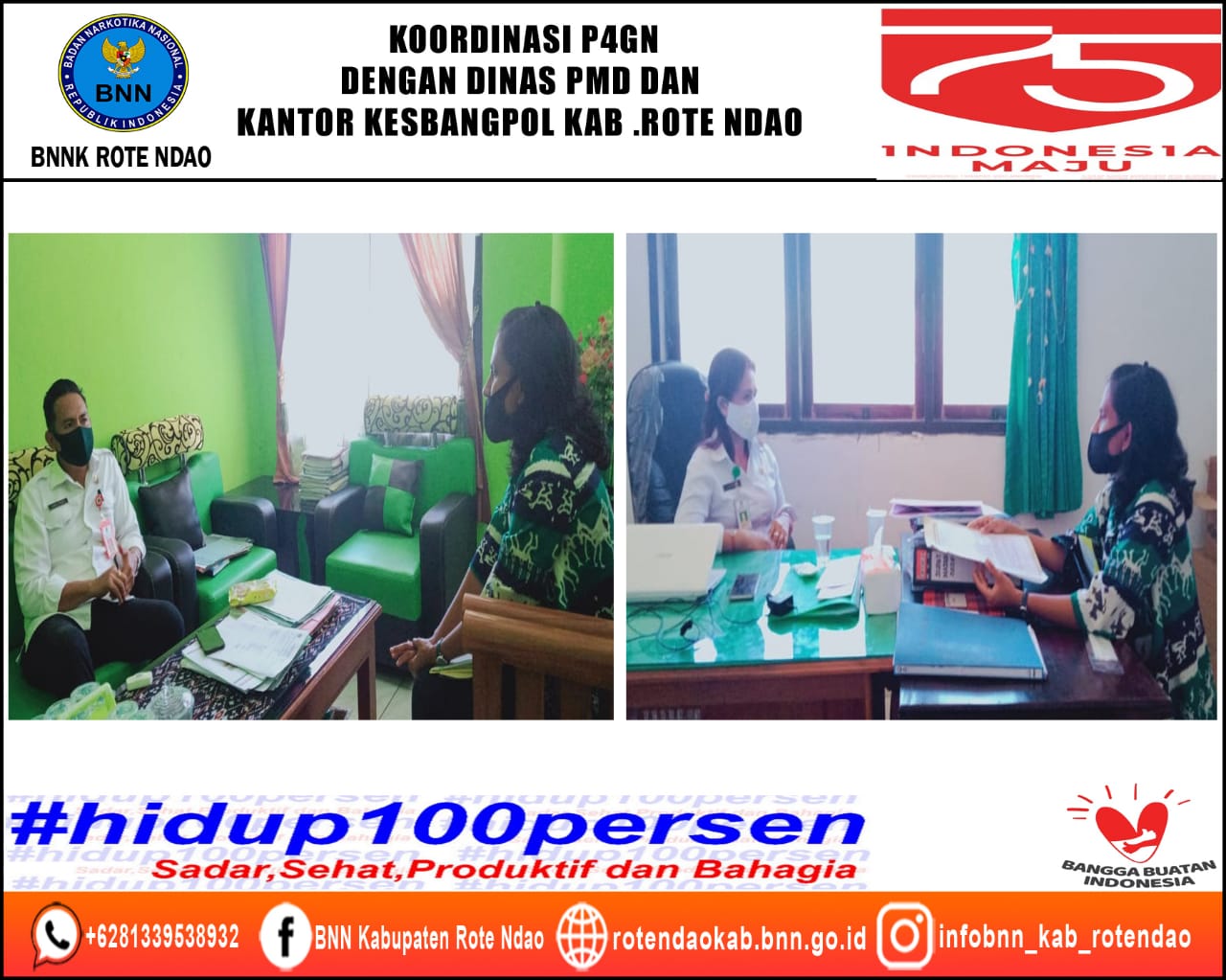 Koordinasi P4GN dengan Dinas PMD Kabupaten Rote Ndao dan Kantor Kesbangpol Kabupaten Rote Ndao Koordinasi P4GN dengan Dinas PMD Kabupaten Rote Ndao dan Kantor Kesbangpol Kabupaten Rote Ndao