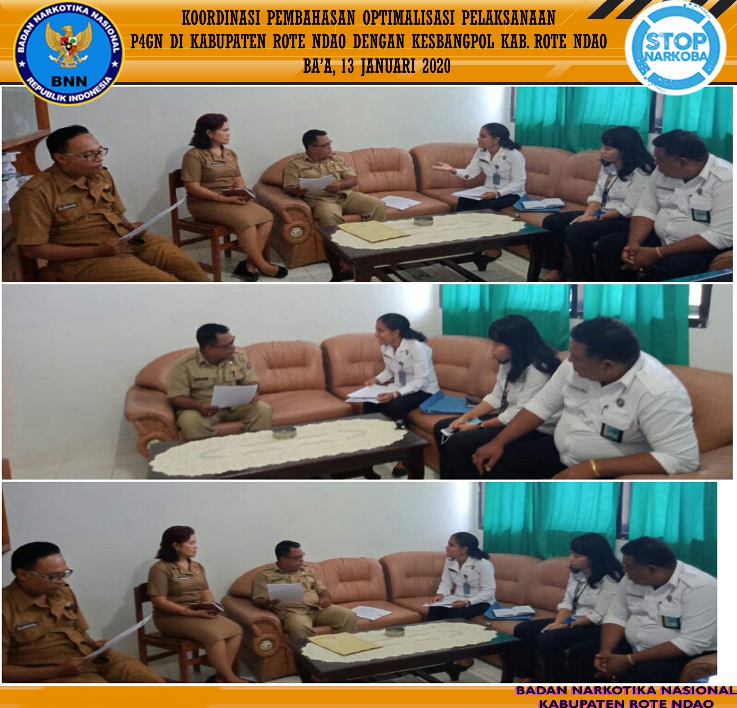 Koordinasi Pembahasan Optimalisasi Pelaksanaan P4GN di Kabupaten Rote Ndao dengan Kesbangpol Kabupaten Rote Ndao. Koordinasi Pembahasan Optimalisasi Pelaksanaan P4GN di Kabupaten Rote Ndao dengan Kesbangpol Kabupaten Rote Ndao.