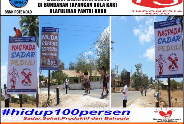 Diseminasi Informasi P4GN Melalui Media Luar Ruang di Bundaran Lapangan Bola Kaki Olafulihaa Pantai Baru Diseminasi Informasi P4GN Melalui Media Luar Ruang di Bundaran Lapangan Bola Kaki Olafulihaa Pantai Baru