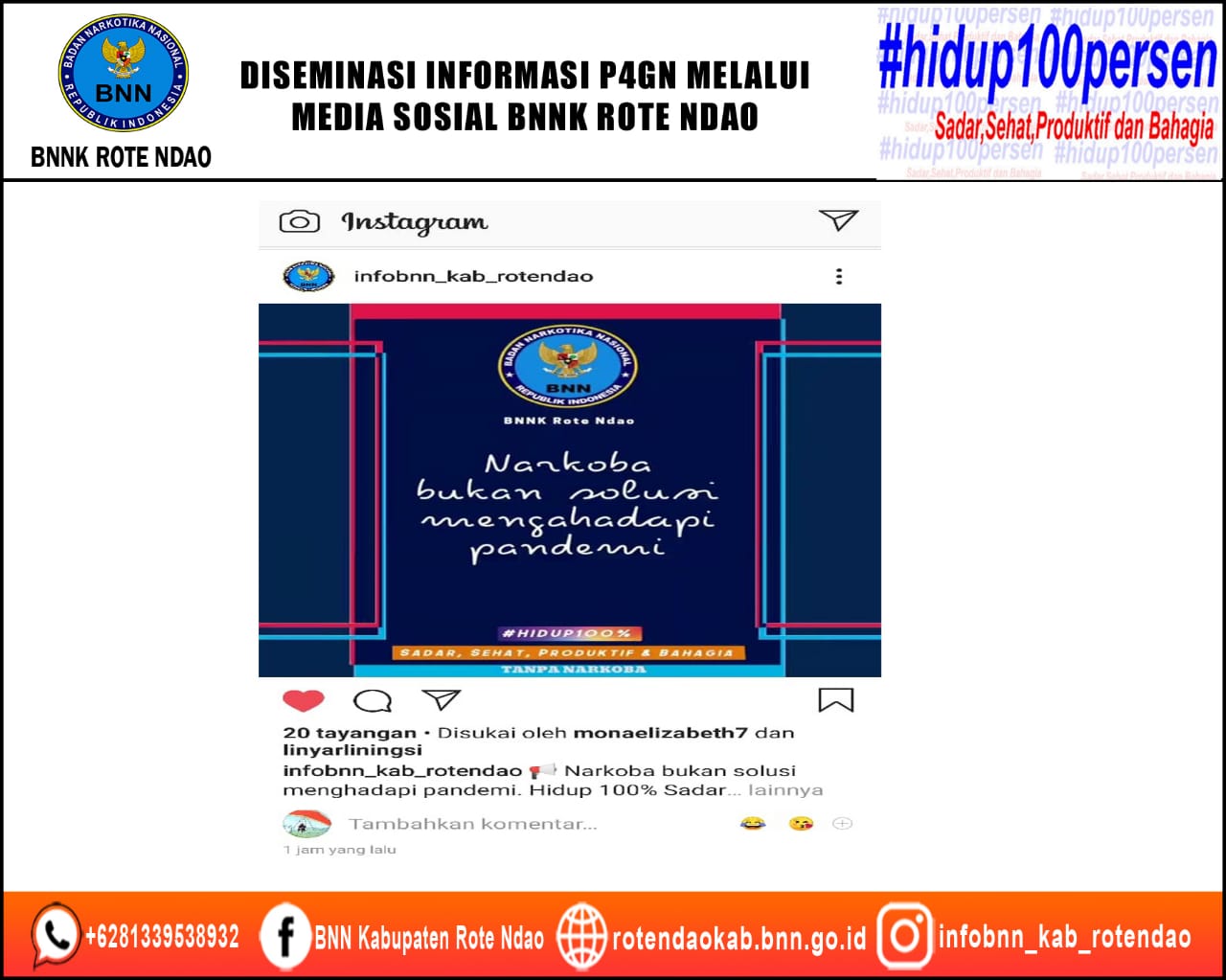 Diseminasi Informasi P4GN Melalui Media Sosial Diseminasi Informasi P4GN Melalui Media Sosial