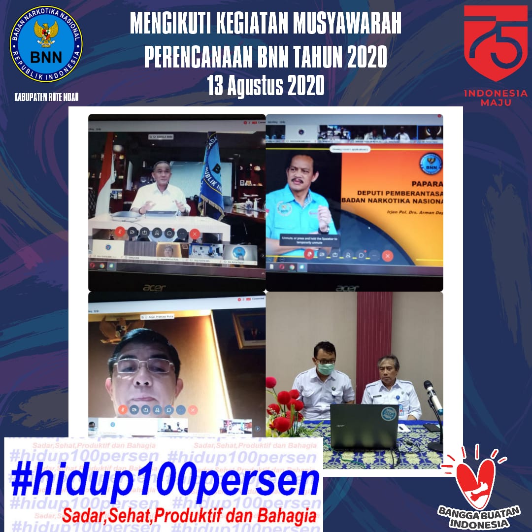 Mengikuti Musyawarah Perencanaan BNN Tahun 2020 Secara Virtual Melalui Video Conference hari kedua Mengikuti Musyawarah Perencanaan BNN Tahun 2020 Secara Virtual Melalui Video Conference hari kedua