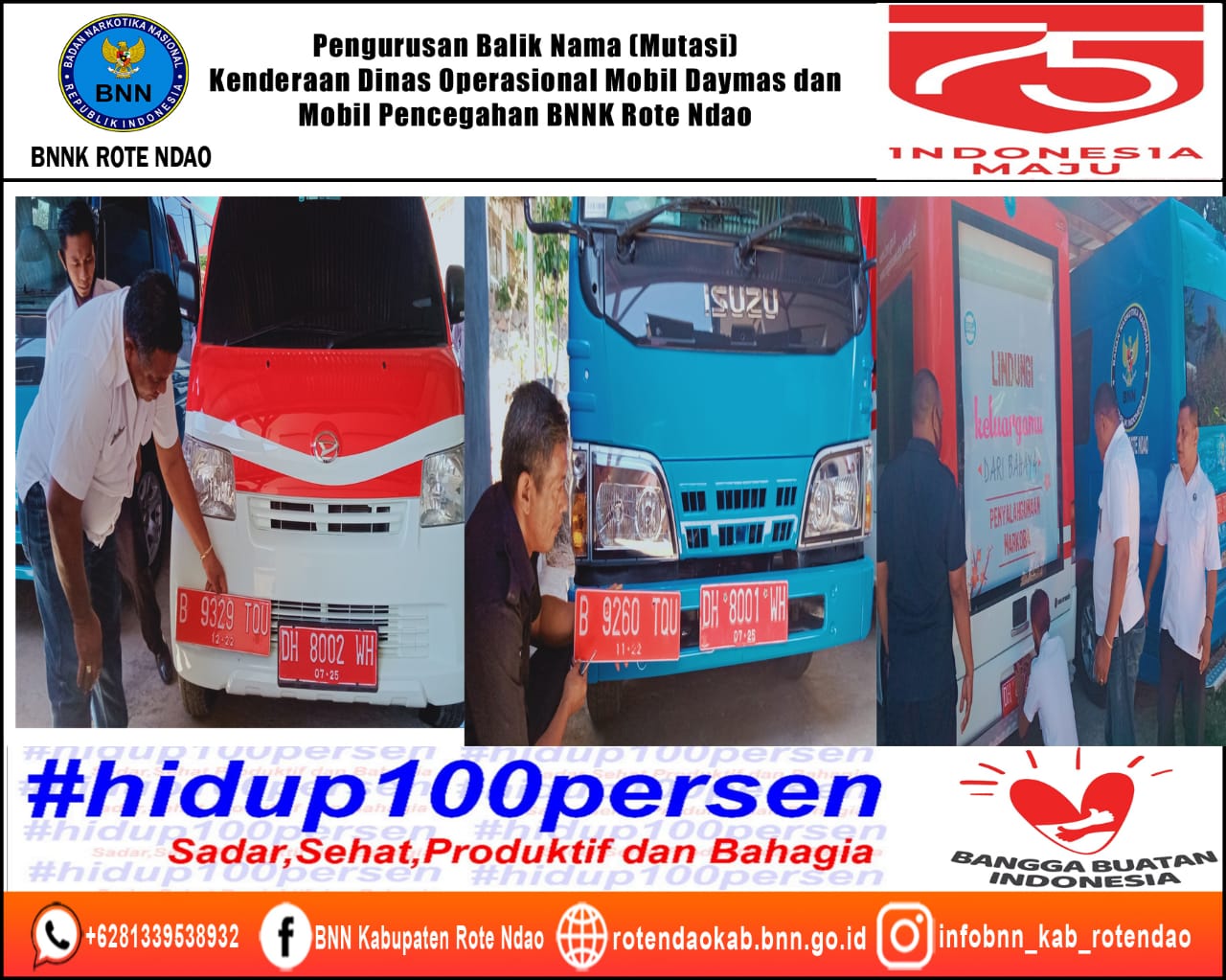 Pengurusan Balik Nama (Mutasi) Kendaraan Dinas Operasional Mobil Daymas dan Mobil Sosialisasi Pencegahan BNNK Rote Ndao Pengurusan Balik Nama (Mutasi) Kendaraan Dinas Operasional Mobil Daymas dan Mobil Sosialisasi Pencegahan BNNK Rote Ndao