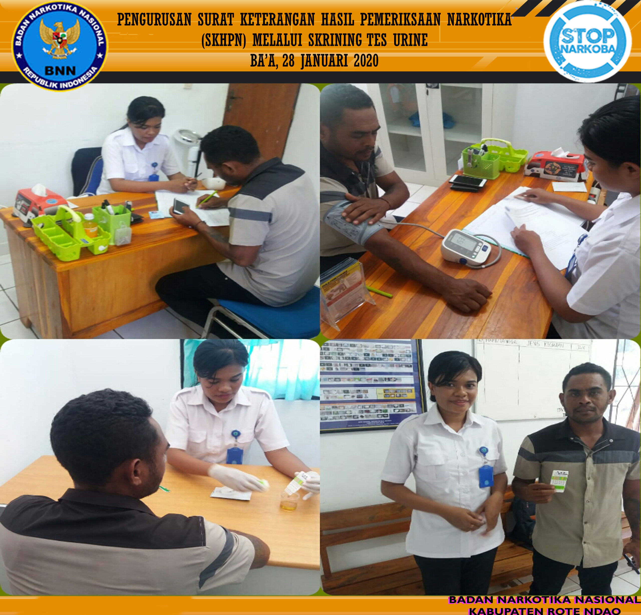 Pengurusan Surat Keterangan Hasil Pemeriksaan Narkotika (SKHPN) melalui Skrining Tes urin. Pengurusan Surat Keterangan Hasil Pemeriksaan Narkotika (SKHPN) melalui Skrining Tes urin.