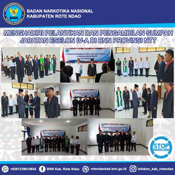 Pelantikan dan Pengambilan Sumpah / Janji Jabatan Eselon IV-A di Lingkungan BNNP NTT dan Jajaran. Pelantikan dan Pengambilan Sumpah / Janji Jabatan Eselon IV-A di Lingkungan BNNP NTT dan Jajaran.