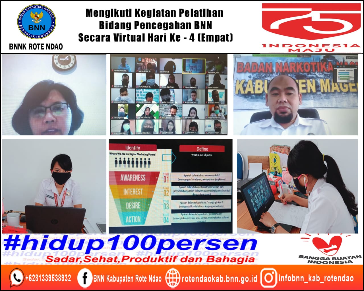 Mengikuti Kegiatan Pelatihan Teknis Bidang Pencegahan BNN secara Virtual (Distance Learning) Hari Ke-4 (Tiga) Mengikuti Kegiatan Pelatihan Teknis Bidang Pencegahan BNN secara Virtual (Distance Learning) Hari Ke-4 (Tiga)