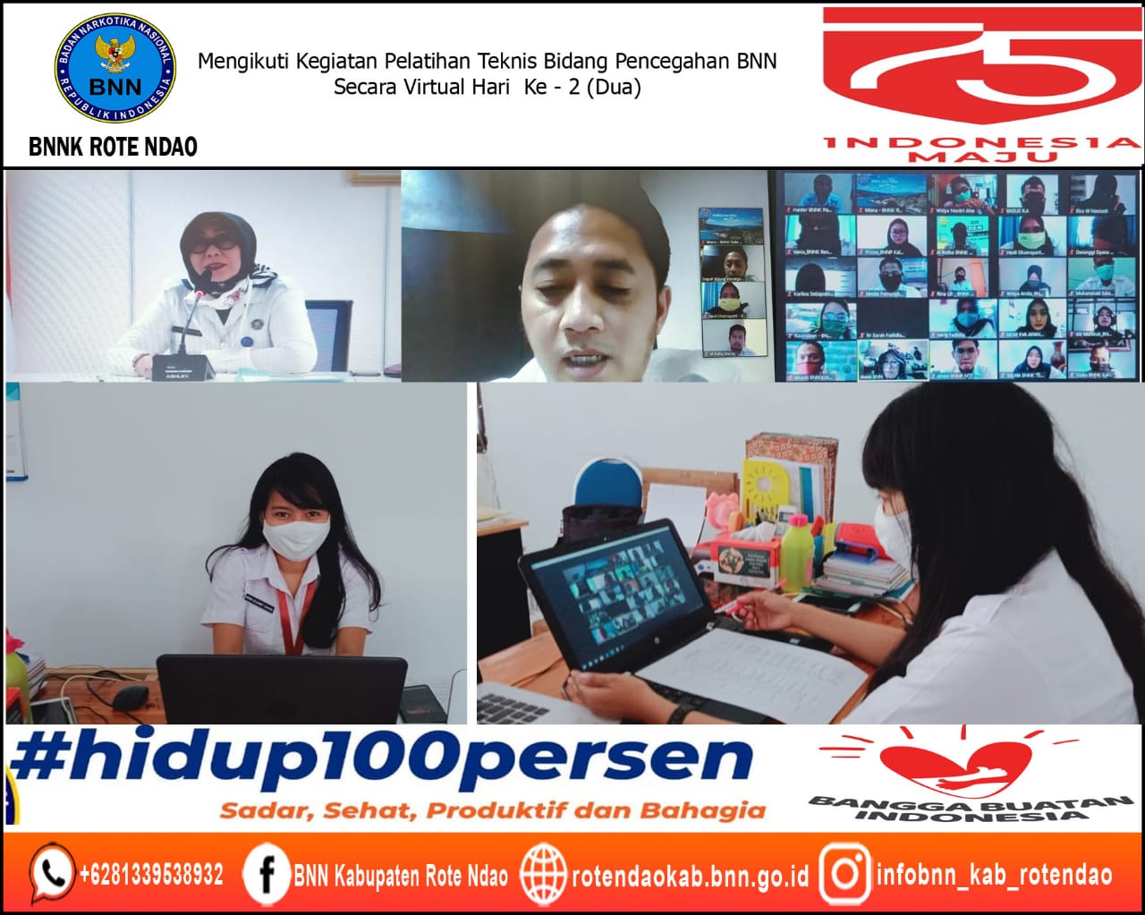 Mengikuti Kegiatan Pelatihan Teknis Bidang Pencegahan BNN secara Virtual (Distance Learning) Hari Ke-2 (Dua) Mengikuti Kegiatan Pelatihan Teknis Bidang Pencegahan BNN secara Virtual (Distance Learning) Hari Ke-2 (Dua)