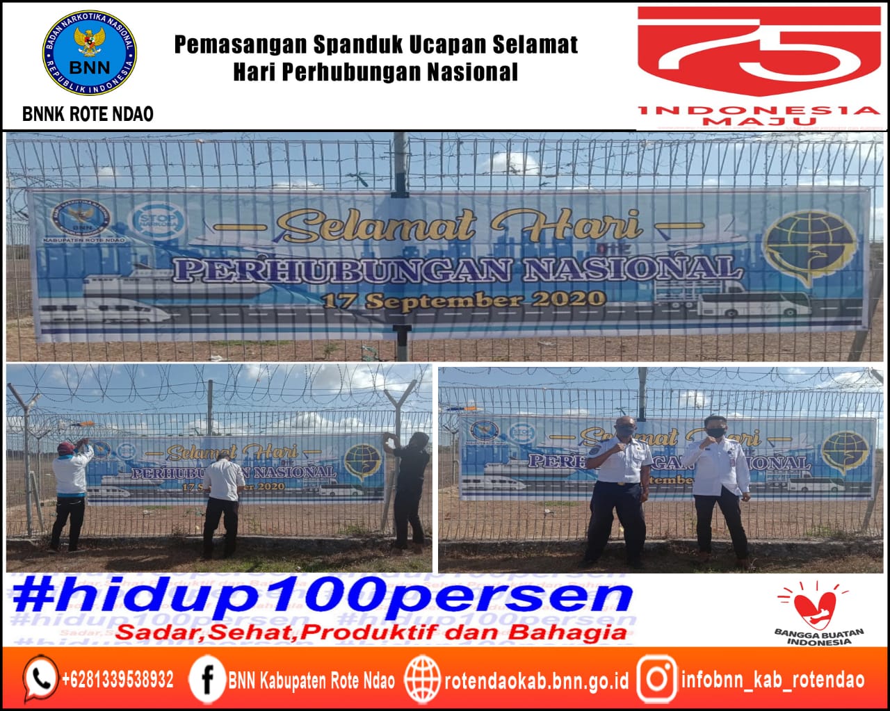 Pemasangan Spanduk Ucapan Selamat Hari Perhubungan Nasional Pemasangan Spanduk Ucapan Selamat Hari Perhubungan Nasional