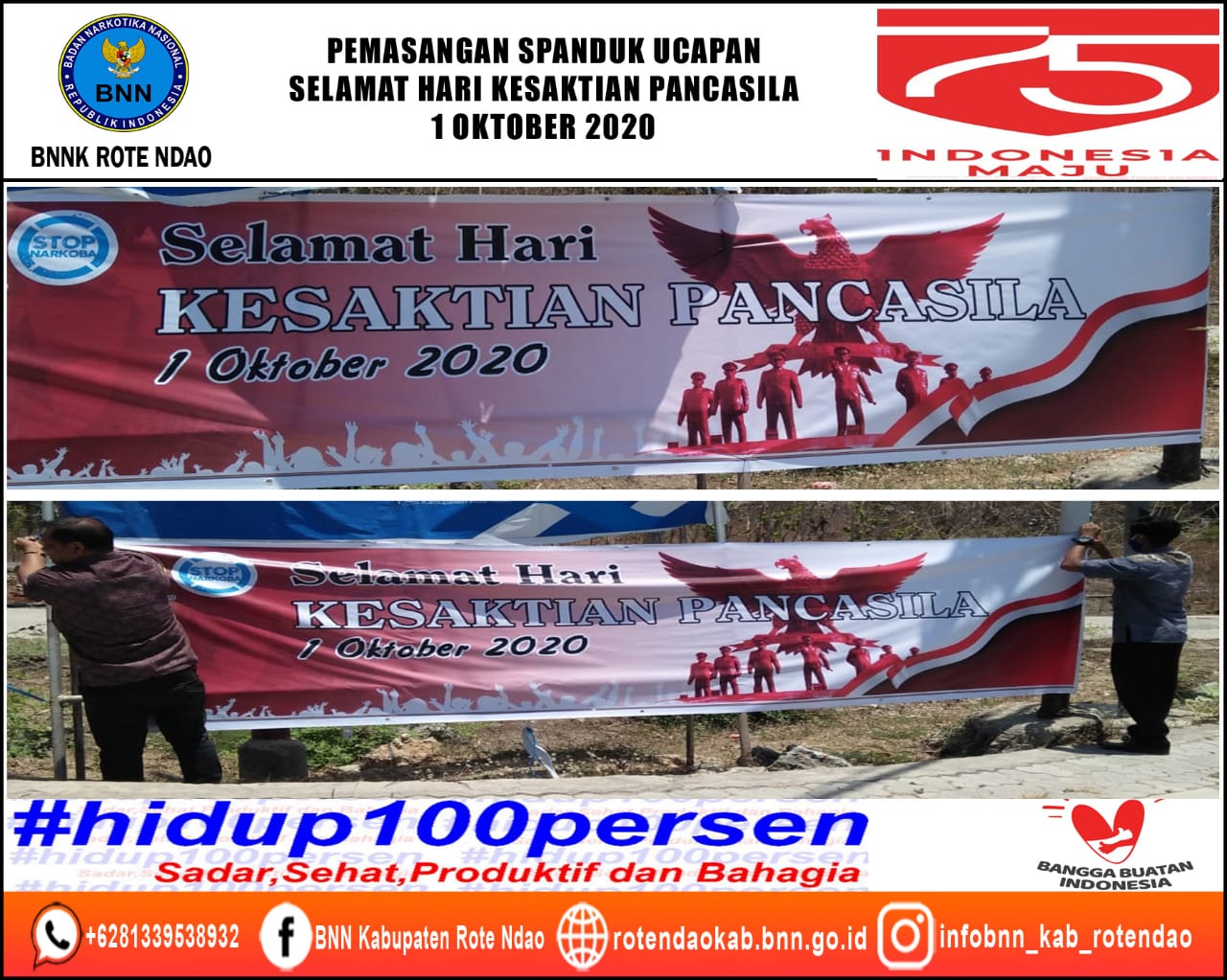 Pemasangan Spanduk Ucapan Selamat Hari Kesaktian Pancasila Pemasangan Spanduk Ucapan Selamat Hari Kesaktian Pancasila