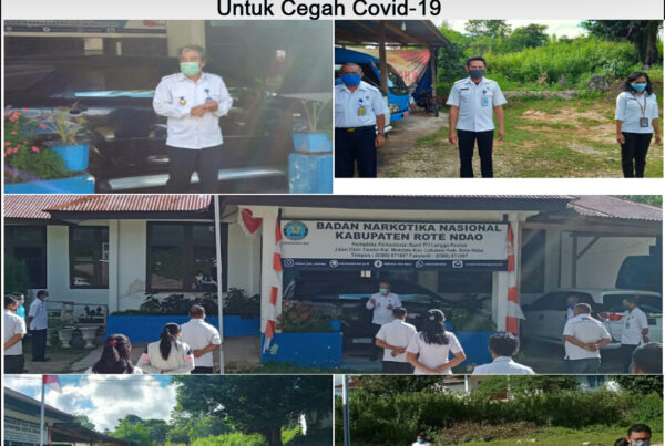 Pengarahan Kepala BNNK Rote Ndao Kepada Pegawai Untuk Cegah Covid-19