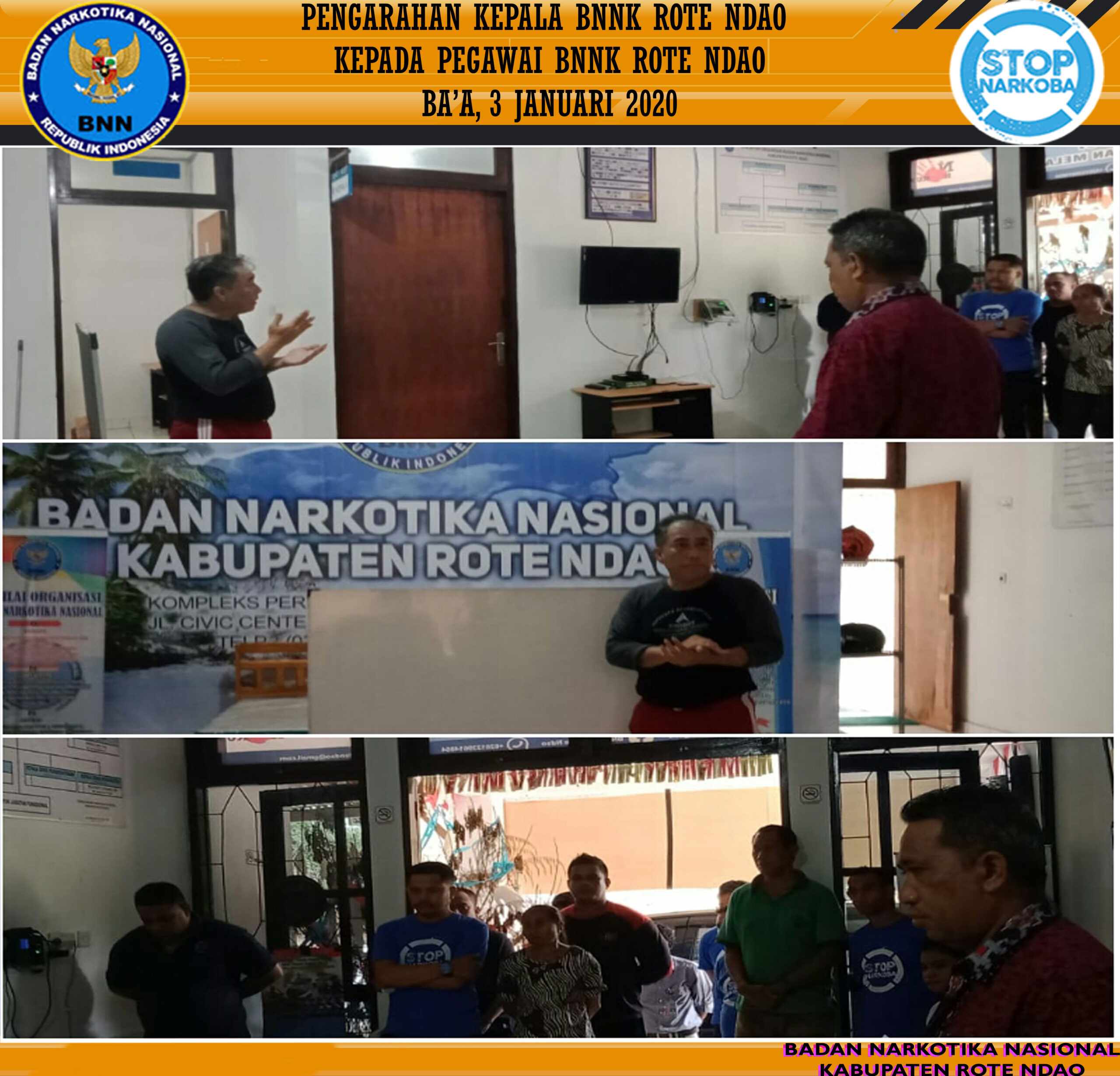 Pengarahan Kepala BNNK Rote Ndao kepada Pegawai BNNK Rote Ndao Pengarahan Kepala BNNK Rote Ndao kepada Pegawai BNNK Rote Ndao