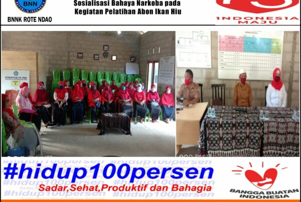 Relawan Anti Narkoba Desa Papela Rote Timur Melakukan Sosialisasi Bahaya Narkoba Pada Kegiatan Pelatihan Abon Ikan Hiu