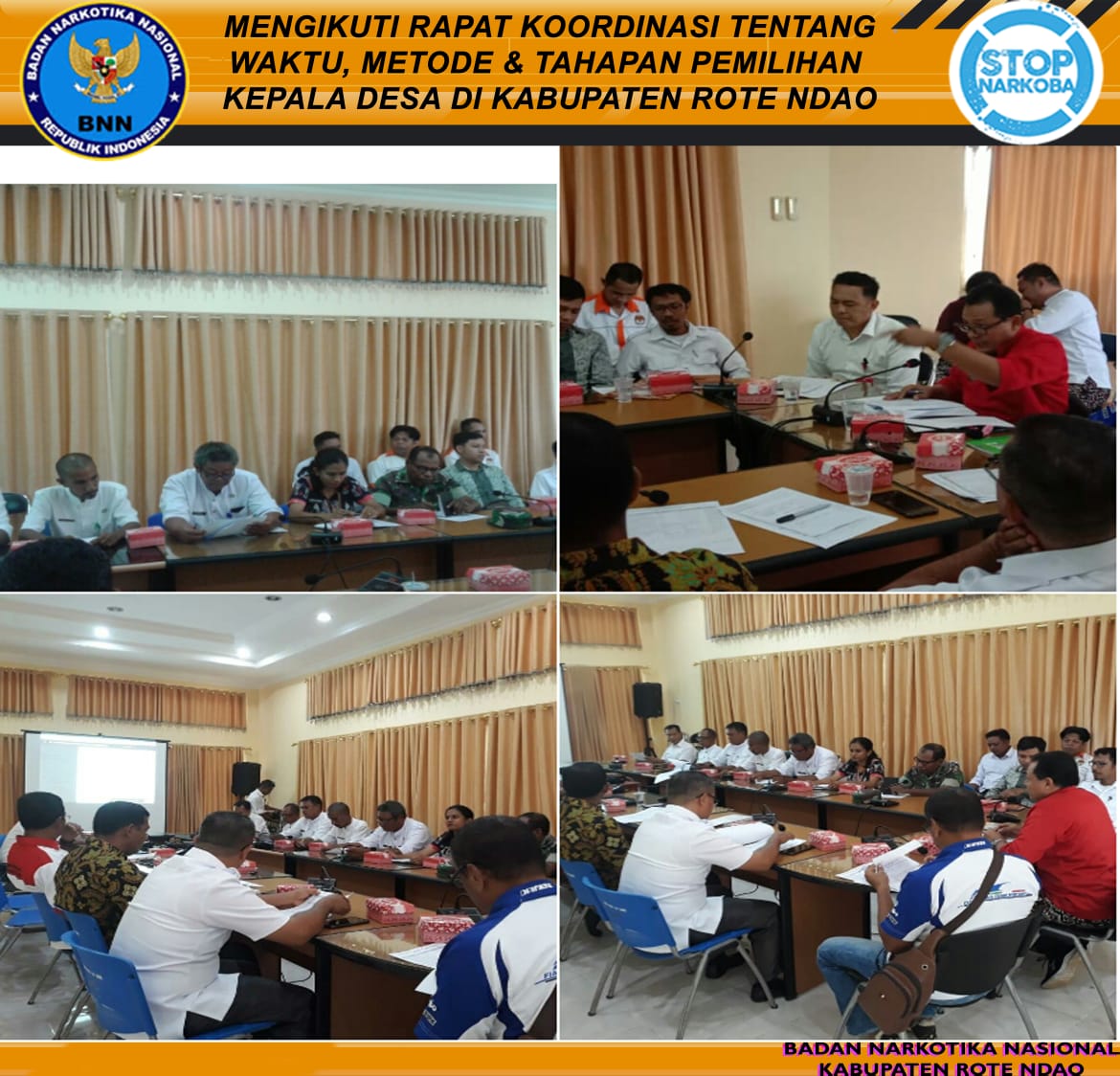 Menghadiri Rapat Koordinasi tentang Waktu, Metode dan Tahapan Pelaksanaan Pemilihan Kepala Desa di Kabupaten Rote Ndao Menghadiri Rapat Koordinasi tentang Waktu, Metode dan Tahapan Pelaksanaan Pemilihan Kepala Desa di Kabupaten Rote Ndao