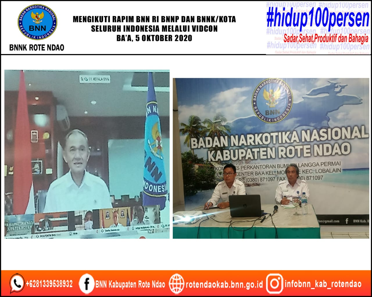 Mengikuti Rapim BNN RI BNNP dan BNNK/Kota Seluruh Indonesia Melalui Vidcon Mengikuti Rapim BNN RI BNNP dan BNNK/Kota Seluruh Indonesia Melalui Vidcon