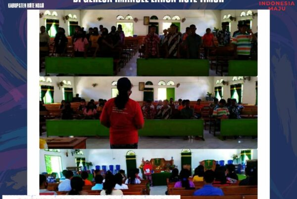 Penggiat Anti Narkoba Lingkungan Masyarakat Melakukan Penyuluhan P4GN kepada Remaja di Gereja Imanuel Eahun Rote Timur