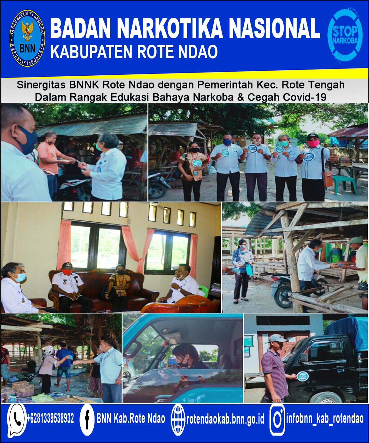 Sinergitas BNNK Rote Ndao dengan Pemerintah Kecamatan Rote Tengah Dalam Rangka Edukasi Bahaya Narkoba dan Covid-19 Sinergitas BNNK Rote Ndao dengan Pemerintah Kecamatan Rote Tengah Dalam Rangka Edukasi Bahaya Narkoba dan Covid-19