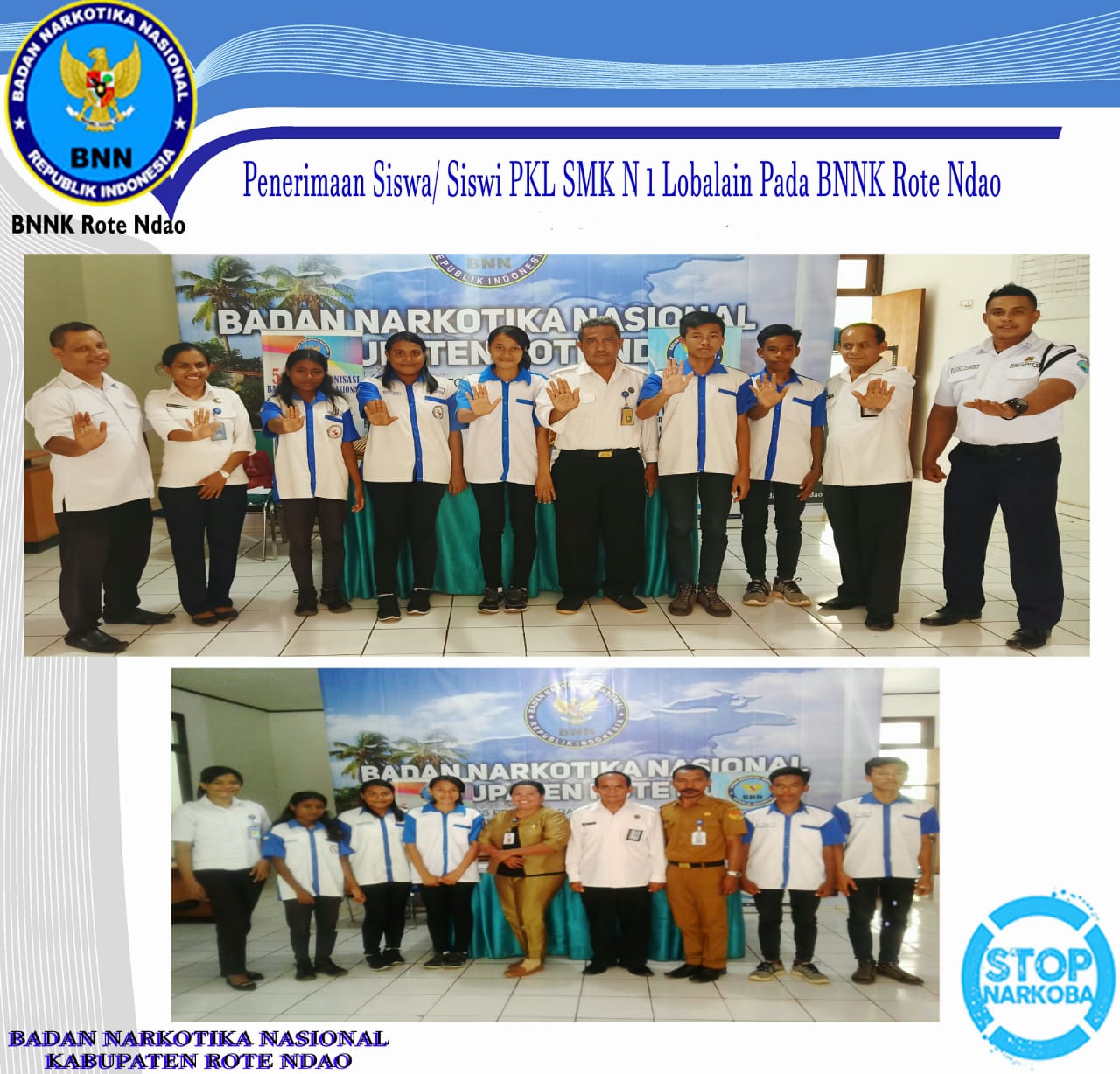Penerimaan Siswa/Siswi PKL SMKN 1 Lobalain pada BNNK Rote Ndao. Penerimaan Siswa/Siswi PKL SMKN 1 Lobalain pada BNNK Rote Ndao.