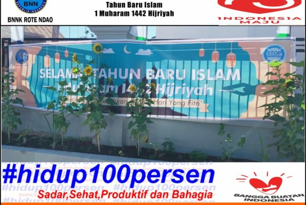 Pemasangan Spanduk Ucapan Selamat Tahun Baru 1 Muharam 1442 Hijriyah