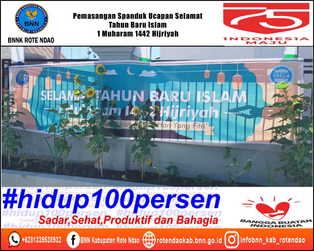 Pemasangan Spanduk Ucapan Selamat Tahun Baru 1 Muharam 1442 Hijriyah Pemasangan Spanduk Ucapan Selamat Tahun Baru 1 Muharam 1442 Hijriyah