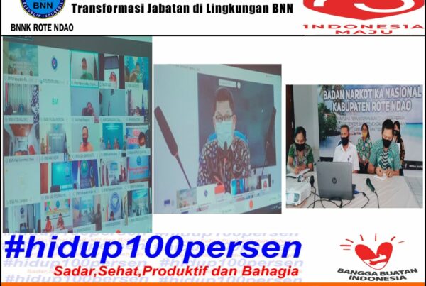 Mengikuti Video Conference Sosialisasi Transformasi Jabatan di Lingkungan BNN RI