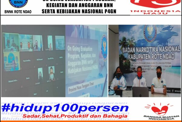 Mengikuti Rapat Virtual On Going Evaluation Program, Kegiatan dan Anggaran BNN serta Kebijakan Nasional P4GN