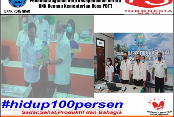 Mengikuti Video Conference kegiatan Penandatanganan Nota Kesepahamam antara BNN RI dengan Kementerian Desa, Pembangunan Daerah Tertinggal dan Transmigrasi RI