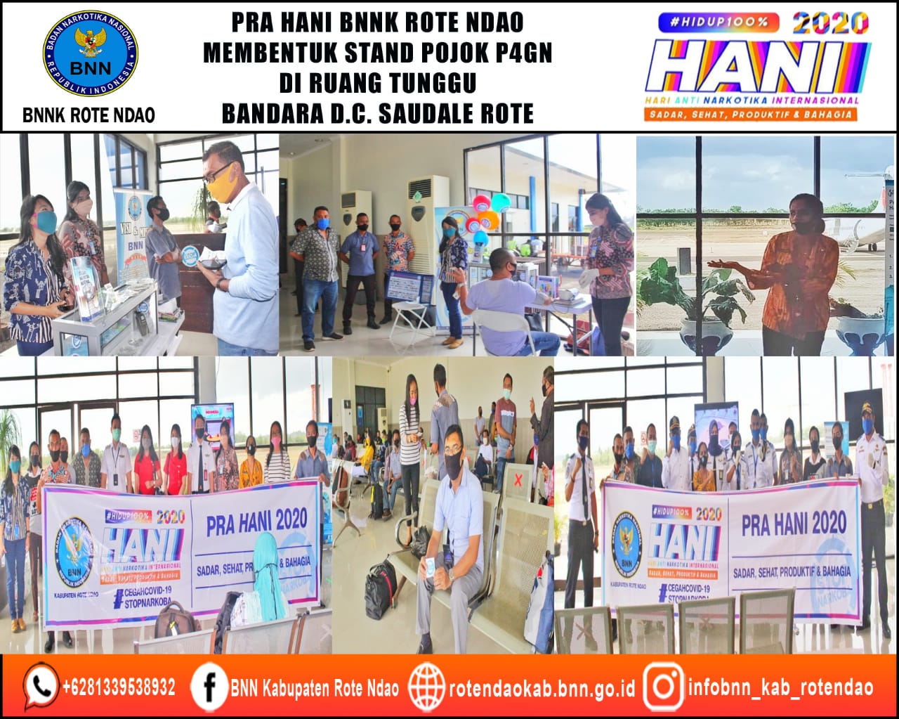 Pra HANI BNNK Rote Ndao Melakukan Stand Pojok P4GN di Ruang Tunggu Bandara D.C Saudale Rote Pra HANI BNNK Rote Ndao Melakukan Stand Pojok P4GN di Ruang Tunggu Bandara D.C Saudale Rote