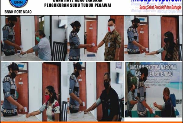 Deteksi Dini Penyebaran Virus Covid-19, BNNK Rote Ndao Melakukan Pengukuran Suhu Tubuh Pegawai