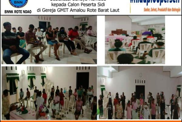 Penggiat Anti Narkoba Sosialisasi Bahaya Narkoba kepada Calon Peserta Sidi di Gereja GMIT Ebenhaezer Amalou Rote Barat Laut