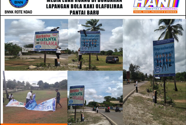 Diseminasi Informasi P4GN Melalui Media Luar Ruang di Bundaran Lapangan Bola Kaki Olafulihaa Pantai Baru Diseminasi Informasi P4GN Melalui Media Luar Ruang di Bundaran Lapangan Bola Kaki Olafulihaa Pantai Baru