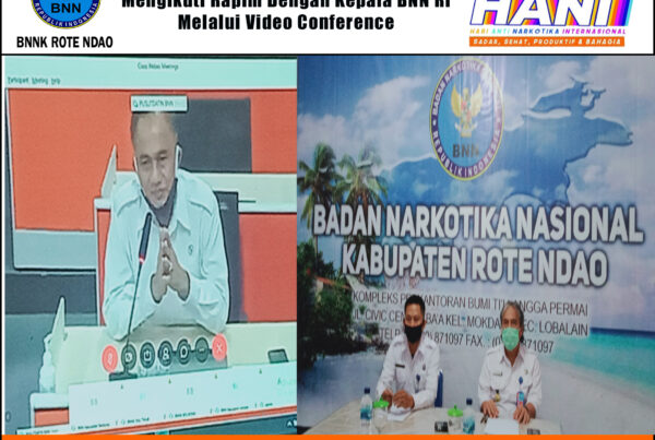Mengikuti Rapim BNN RI, BNNP, BNNK/Kota Se Indonesia Melalui Media Video Conference.
