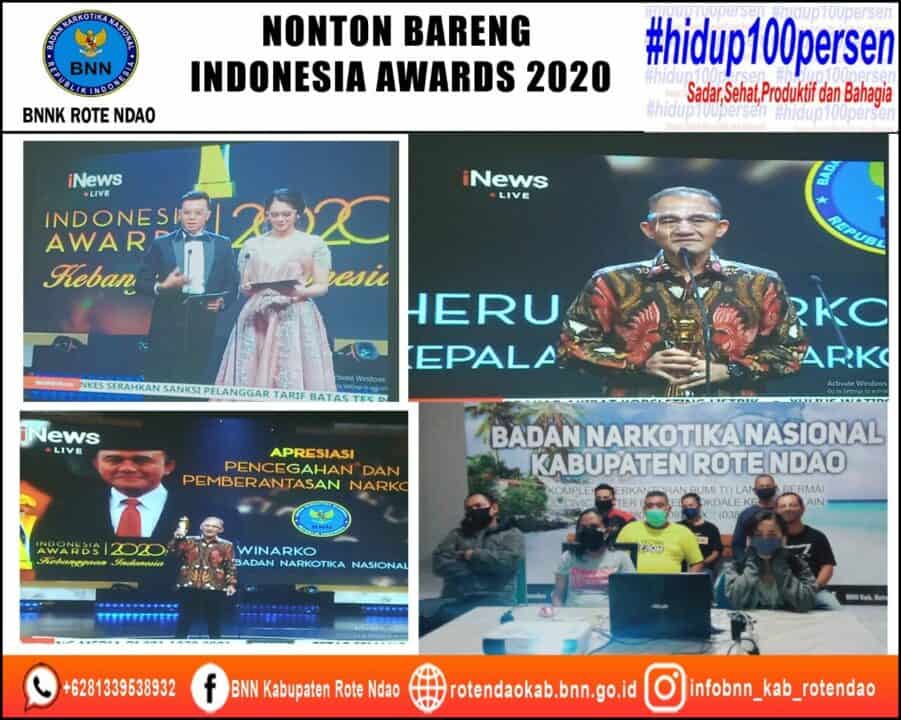 Kepala BNN RI Terpilih Mendapat Kategori Tokoh Nasional Dalam Indonesia Awards 2020, BNNK Rote Ndao Gelar Nonton Bareng