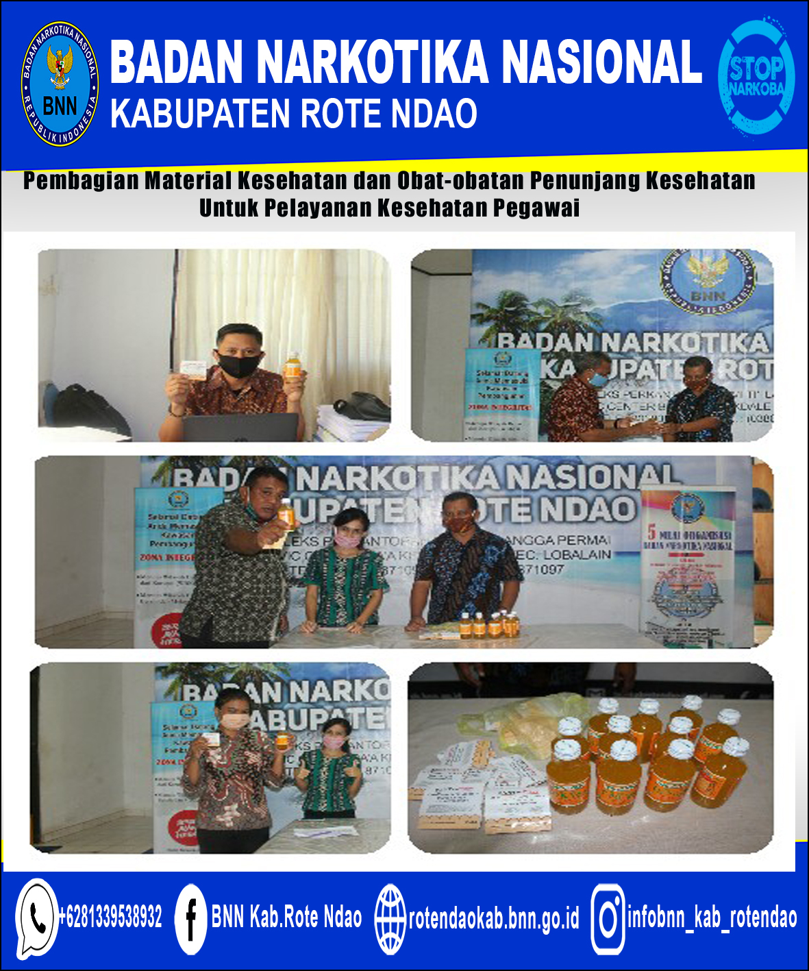 Pembagian Material kesehatan dan obat-obatan Penunjang kesehatan Untuk Pelayanan Kesehatan Pegawai Pembagian Material kesehatan dan obat-obatan Penunjang kesehatan Untuk Pelayanan Kesehatan Pegawai