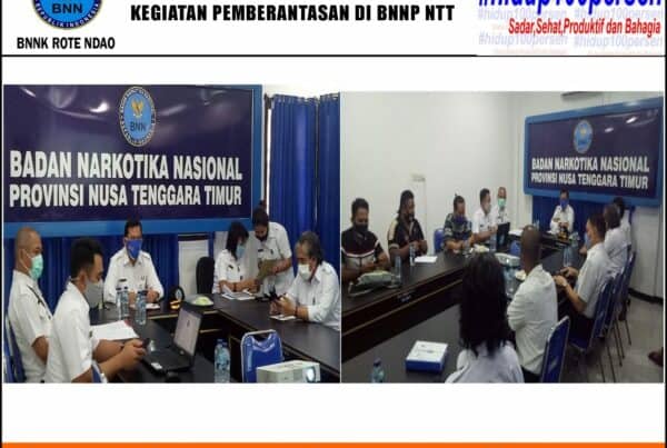 Mengikuti Monitoring dan Evaluasi Kegiatan Pemberantasan Narkotika di BNNP NTT Tahun 2020