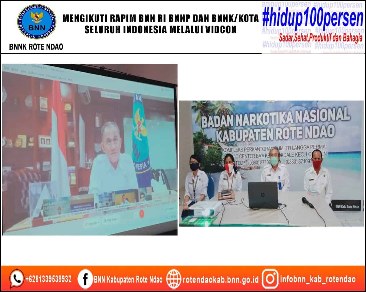 Mengikuti Rapim BNN RI BNNP dan BNNK/Kota Seluruh Indonesia Secara Virtual Melalui Video Conference Mengikuti Rapim BNN RI BNNP dan BNNK/Kota Seluruh Indonesia Secara Virtual Melalui Video Conference