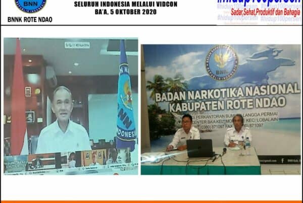 Mengikuti Rapim BNN RI BNNP dan BNNK/Kota Seluruh Indonesia Melalui Vidcon