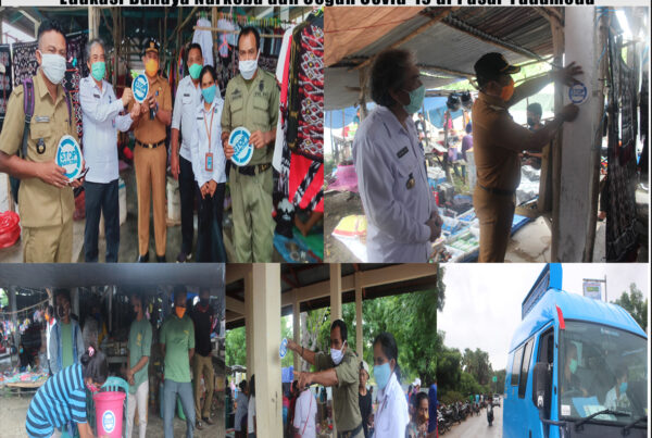 Sinergitas BNNK Rote Ndao dengan Pemerintah Kecamat Rote Barat Daya Melakukan Edukasi Bahaya Narkoba dan Cegah Covid-19 di Pasar Tudameda