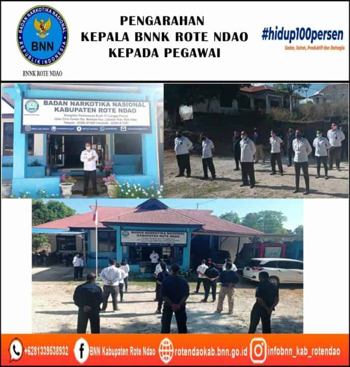 Pengarahan Kepala BNNK Rote Ndao kepada Pegawai