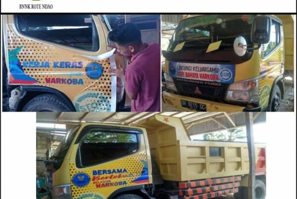 Diseminasi informasi P4GN melalui pemasangan branding pada moda transportasi darat