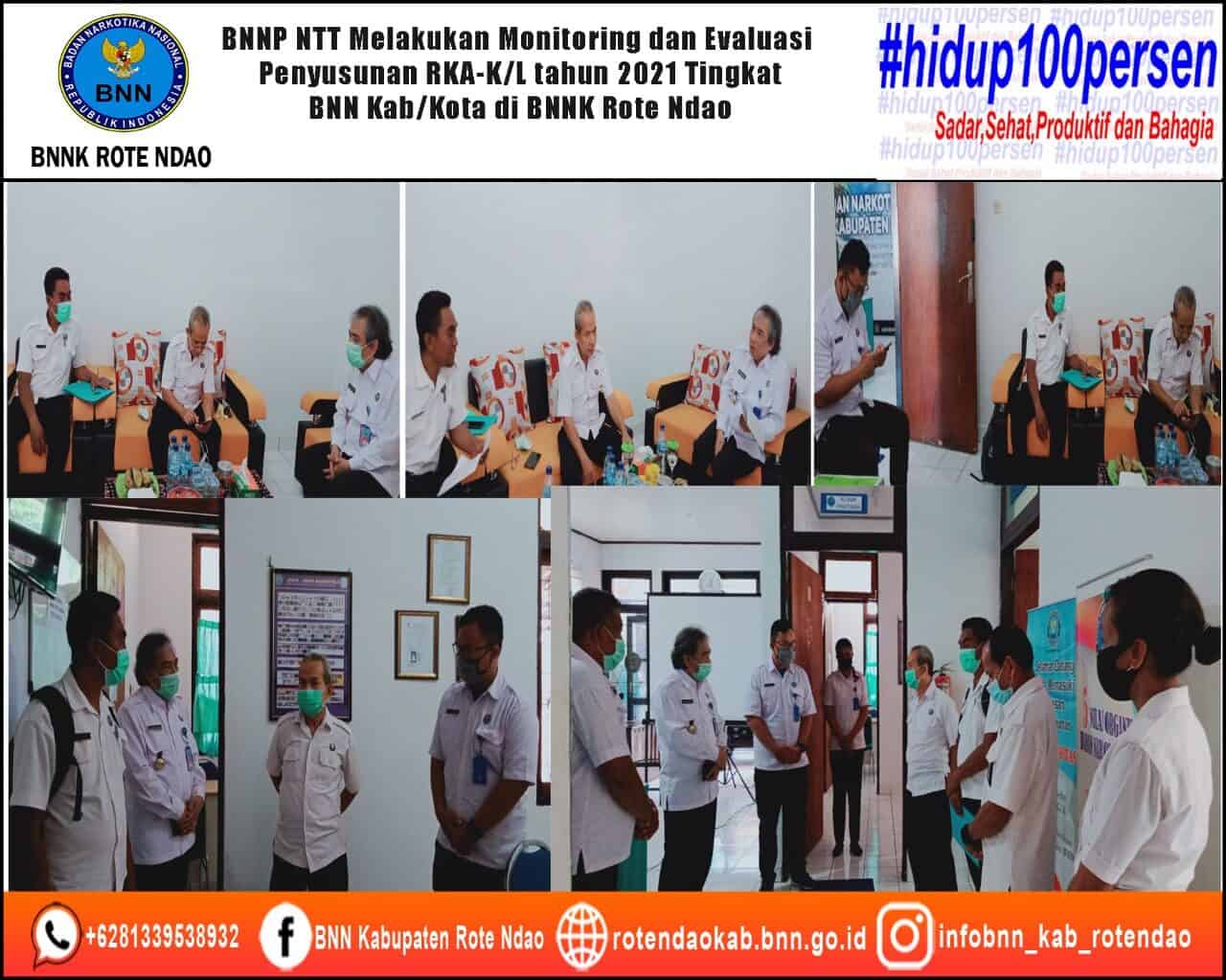 BNNP NTT Melakukan Monitoring dan Evaluasi Penyusunan RKA - K/L Tahun 2021 Tingkat BNN Kab/Kota di BNNK Rote Ndao BNNP NTT Melakukan Monitoring dan Evaluasi Penyusunan RKA – K/L Tahun 2021 Tingkat BNN Kab/Kota di BNNK Rote Ndao
