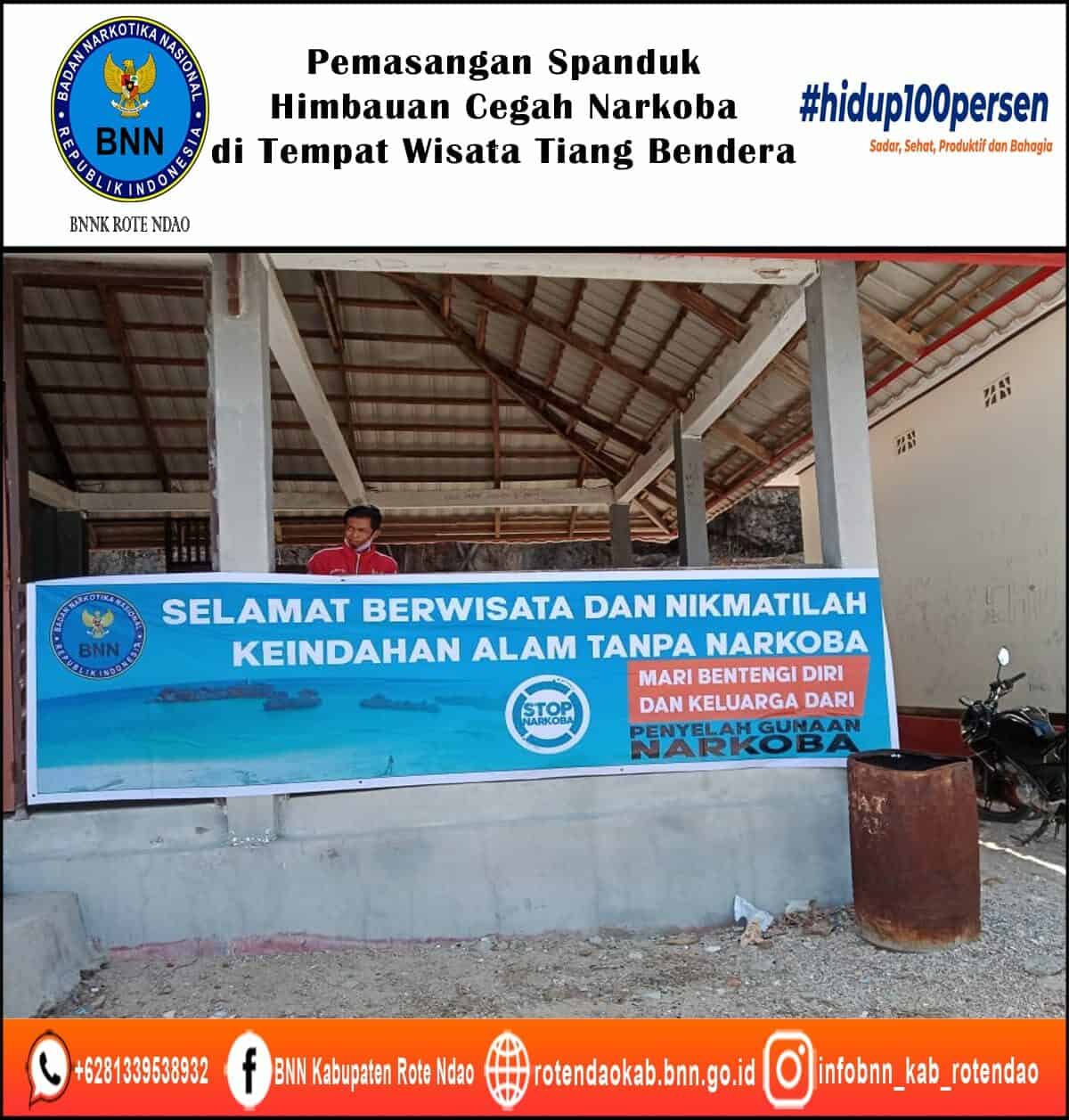 Pemasangan Spanduk Himbauan Cegah Narkoba di Tempat Wisata Tiang Bendera Pemasangan Spanduk Himbauan Cegah Narkoba di Tempat Wisata Tiang Bendera