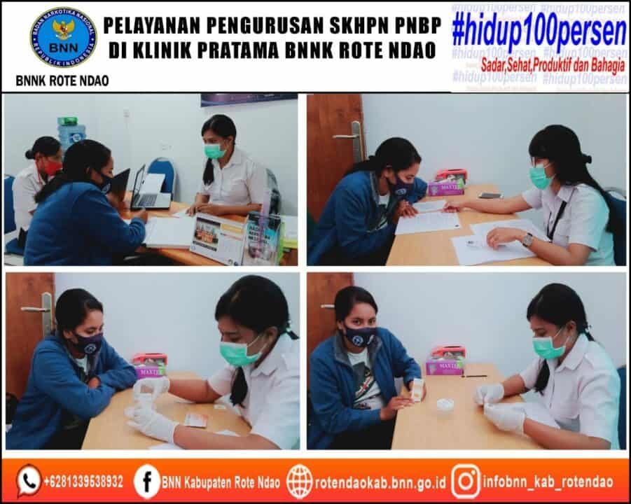 Pengurusan Surat Keterangan Hasil Pemeriksaan Narkotika (SKHPN) PNBP di Klinik Pratama BNNK Rote Ndao.
